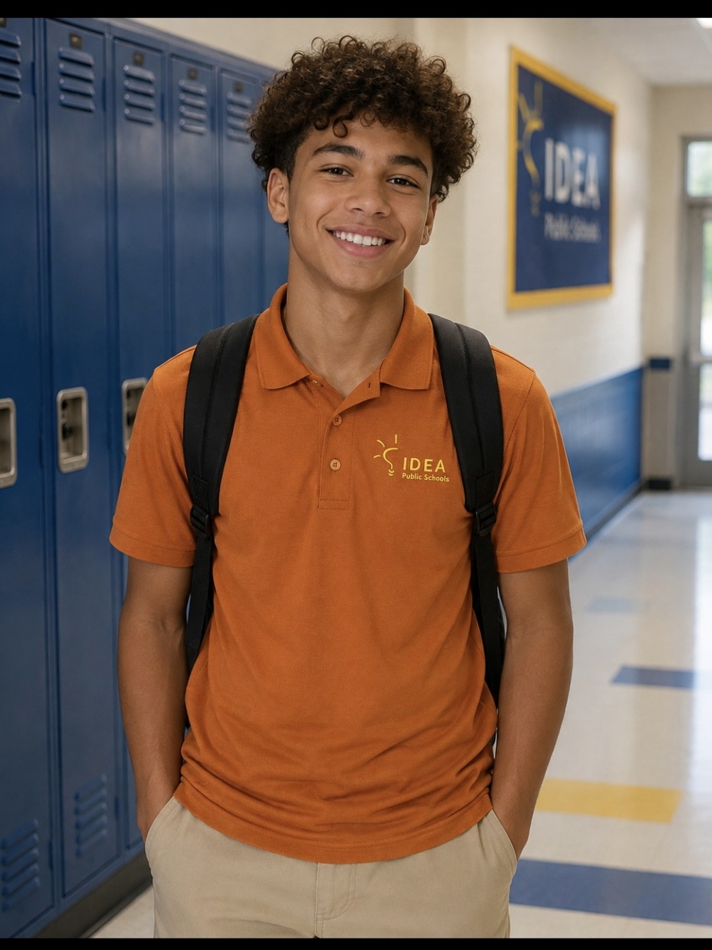 IDEA Public Schools- Polo Shirt- Burnt Orange- Adult Small
